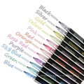 Amazon selling double line Contour pen color highlighter pen dream metal outline pen hand-painted 12 color marker pen fluorescen